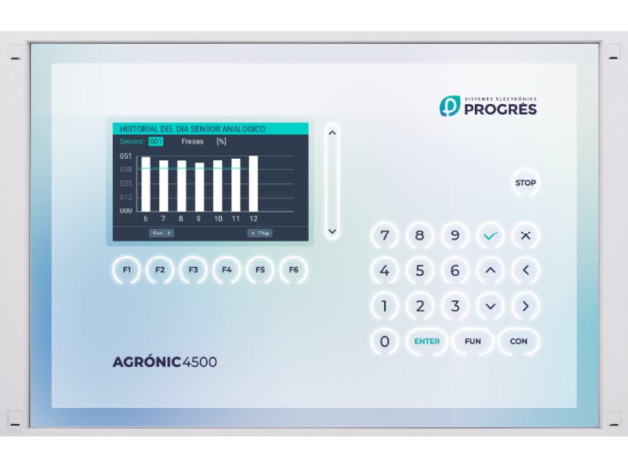 Painel frontal do programador Agrónic 4500
